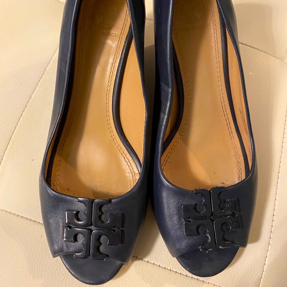 Tory Burch Peep Toe Wedge